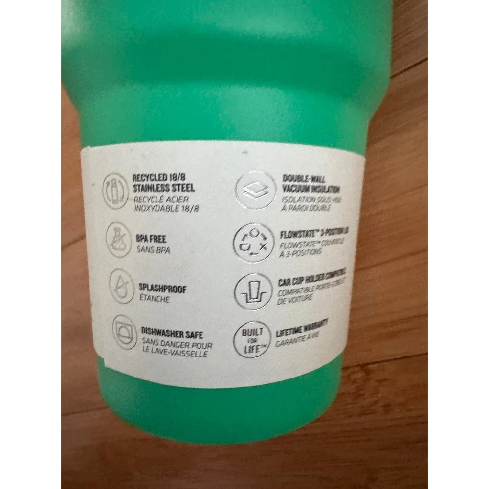 STANLEY Quencher H2.0 FlowState Tumbler 30oz Meadow Green Hinge Health Cup Mug